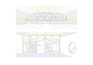 Linienbilder Turnhalle & Schulzimmer